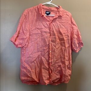 Lands' End Coral Button-Up Shirt